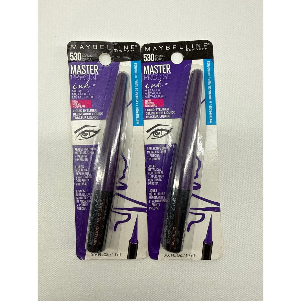 Maybelline Master Precise Ink Metallic Liquid Eyeliner 530 Cosmic Purple 2 Pack